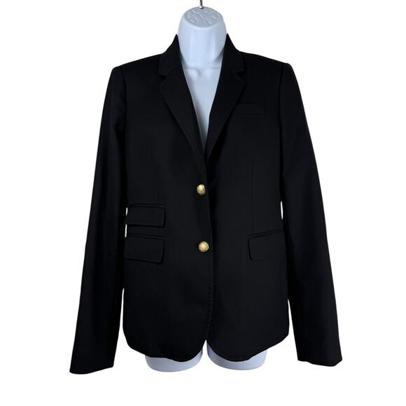 J. Crew Jackets & Blazers - J. Crew Jacket Womens 4 Tall Black Schoolboy Blazer Wool Academia Quiet Luxury